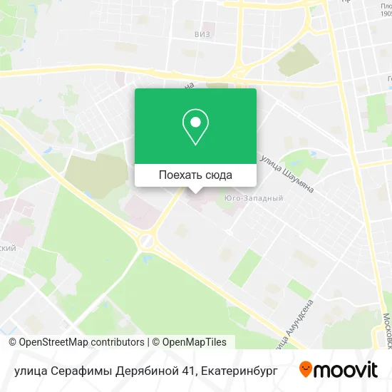 Карта улица Серафимы Дерябиной 41