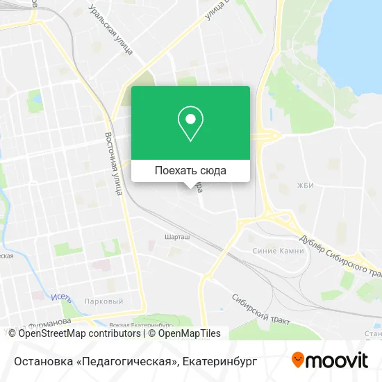 Карта Остановка «Педагогическая»