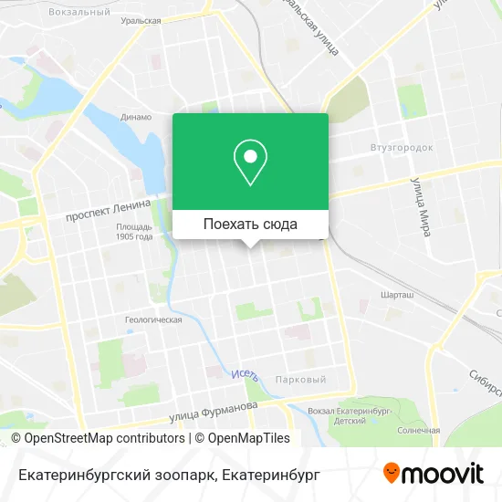 Карта Екатеринбургский зоопарк