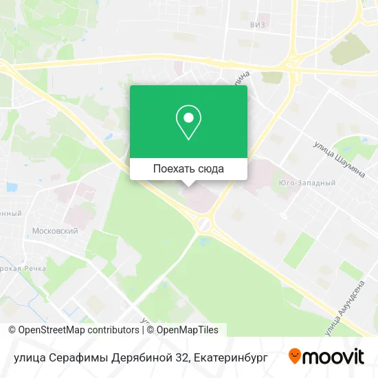 Карта улица Серафимы Дерябиной 32