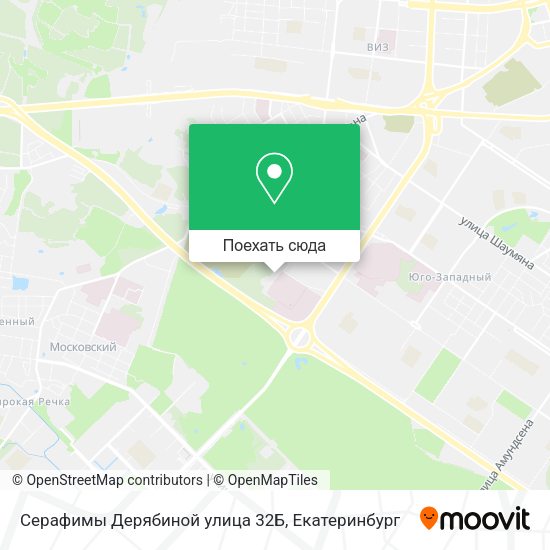 Карта Серафимы Дерябиной улица 32Б