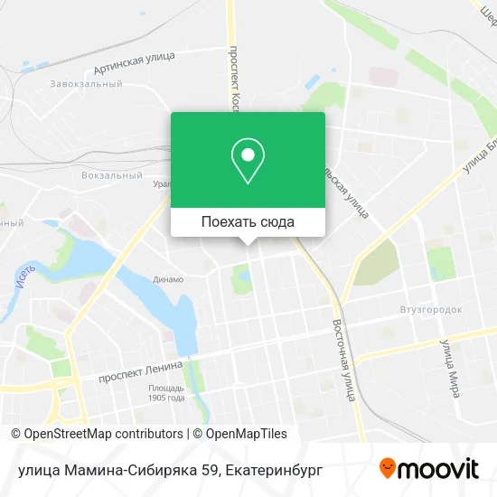 Карта улица Мамина-Сибиряка 59