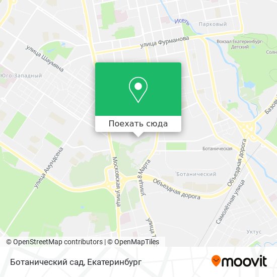 Карта Ботанический сад