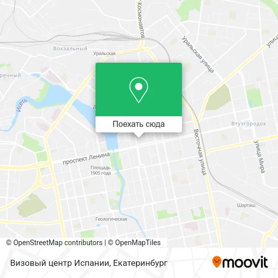 Карта Визовый центр Испании