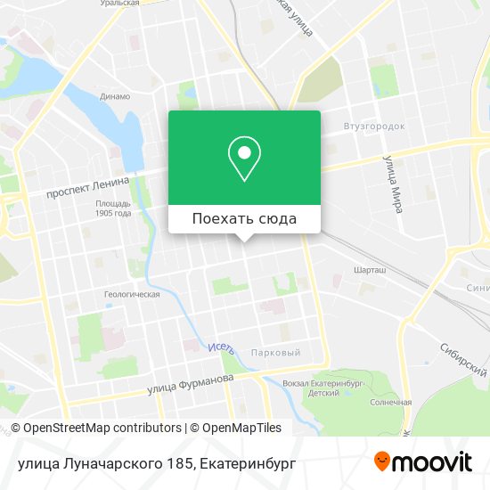Карта улица Луначарского 185