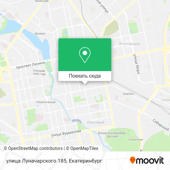 Карта улица Луначарского 185