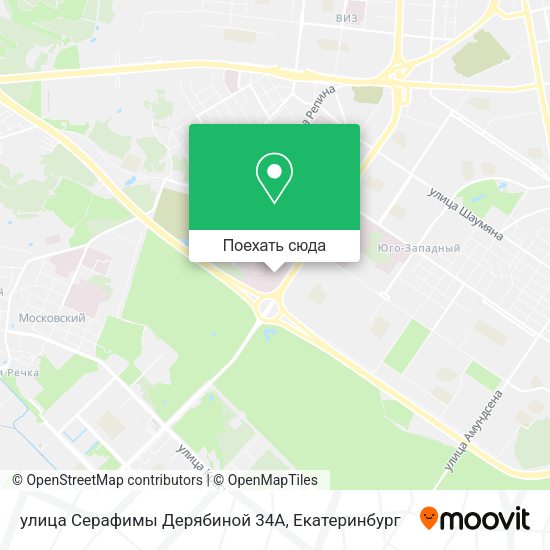 Карта улица Серафимы Дерябиной 34А