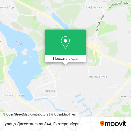 Карта улица Дагестанская 34А