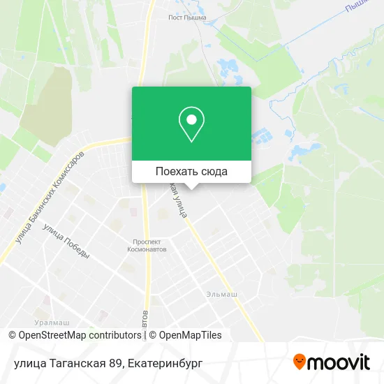 Карта улица Таганская 89