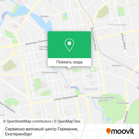 Карта Сервисно-визовый центр Германии