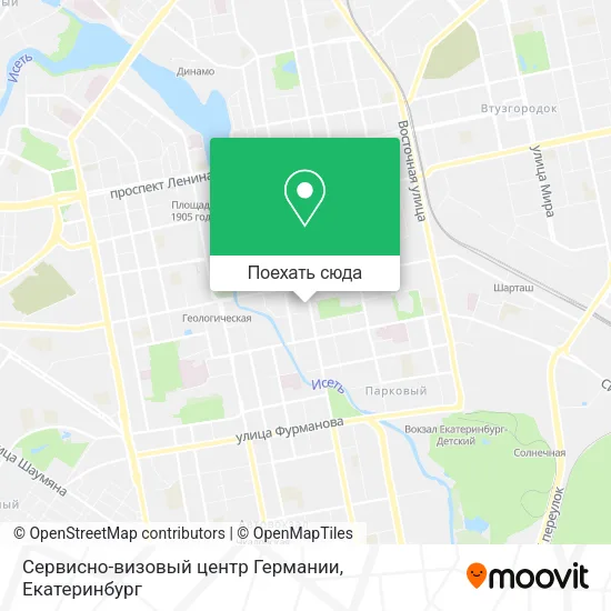 Карта Сервисно-визовый центр Германии