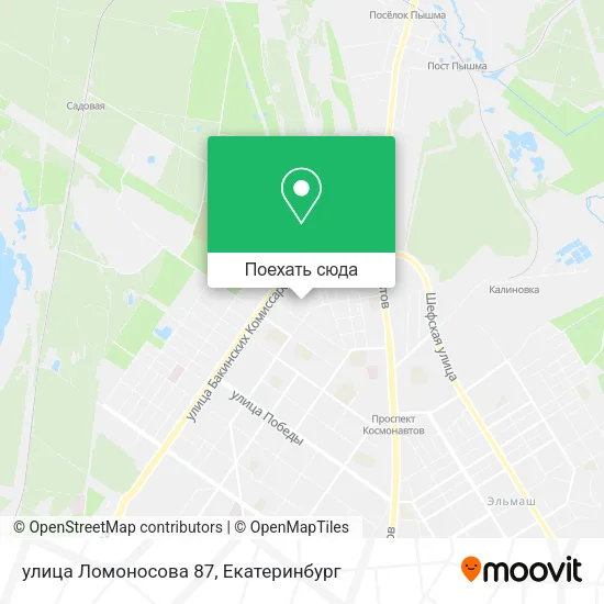 Карта улица Ломоносова 87