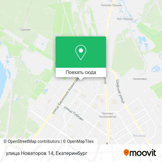 Карта улица Новаторов 14