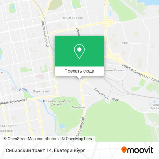 Карта Сибирский тракт 14