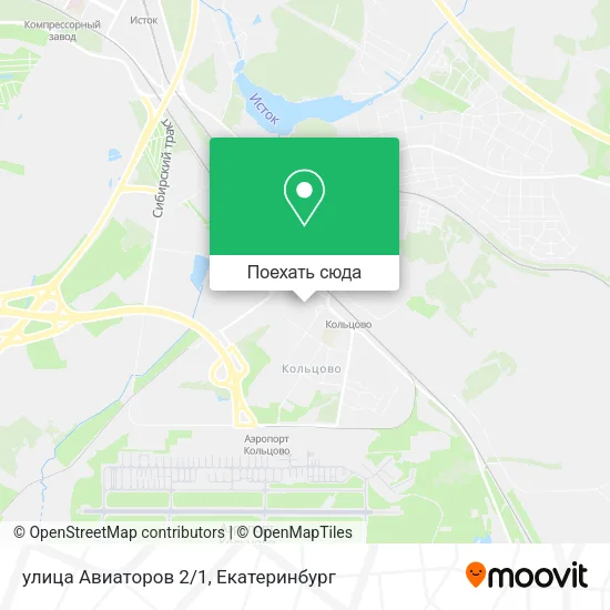 Карта улица Авиаторов 2/1