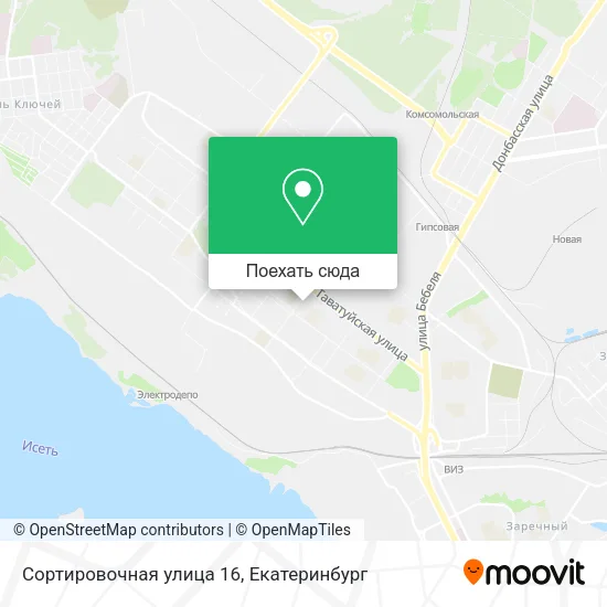 Карта Сортировочная улица 16