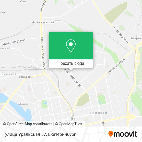 Карта улица Уральская 57