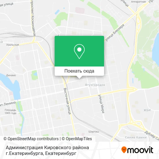 Карта Администрация Кировского района г.Екатеринбурга