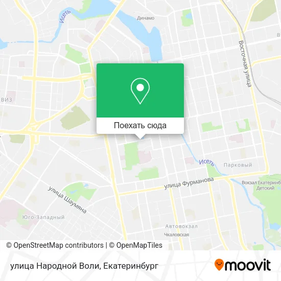 Карта улица Народной Воли