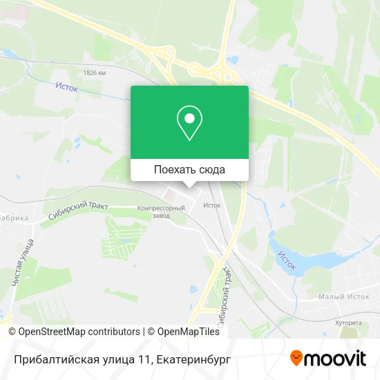 Карта Прибалтийская улица 11