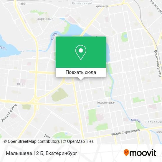 Карта Малышева 12 Б