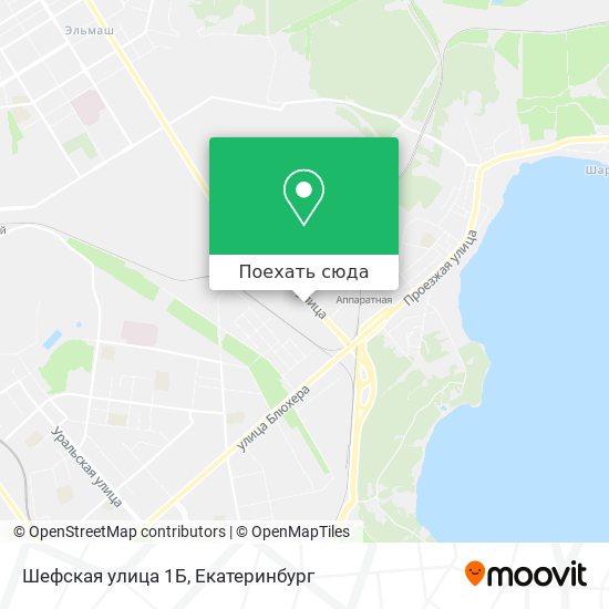Карта Шефская улица 1Б