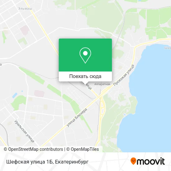 Карта Шефская улица 1Б