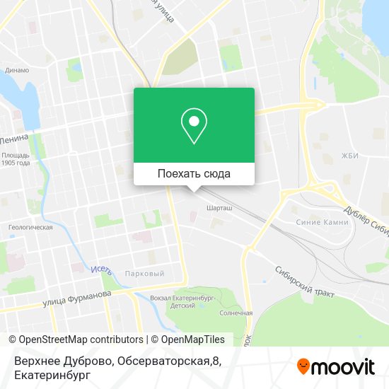 Карта Верхнее Дуброво, Обсерваторская,8
