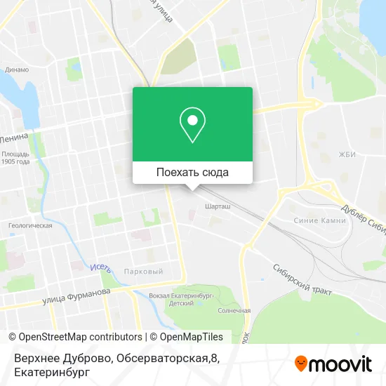 Карта Верхнее Дуброво, Обсерваторская,8