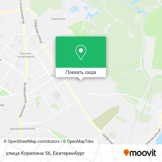 Карта улица Корепина 56