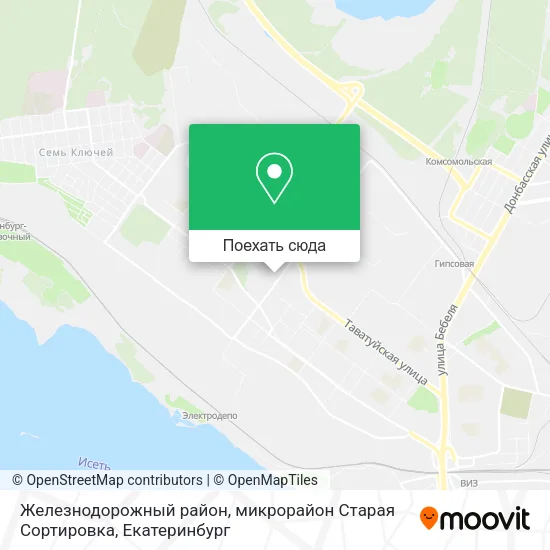 Карта Железнодорожный район, микрорайон Старая Сортировка