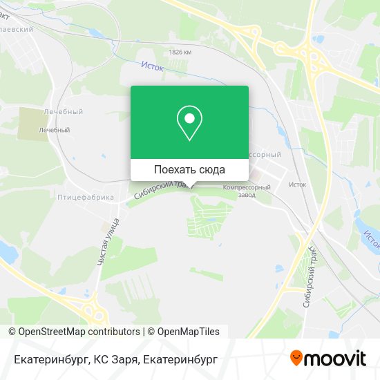 Карта Екатеринбург, КС Заря