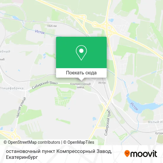 Карта остановочный пункт Компрессорный Завод