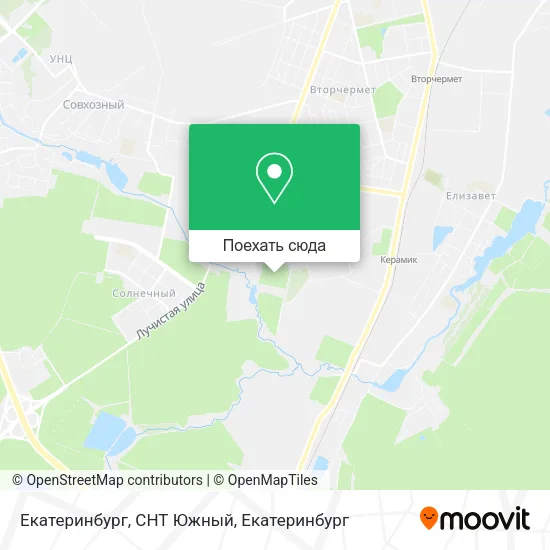 Карта Екатеринбург, СНТ Южный
