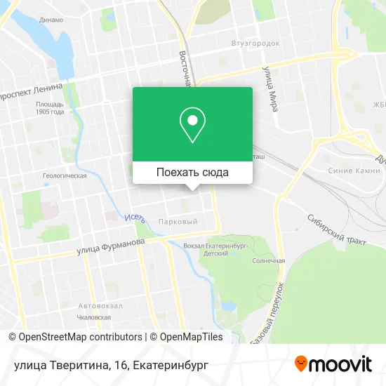 Карта улица Тверитина, 16