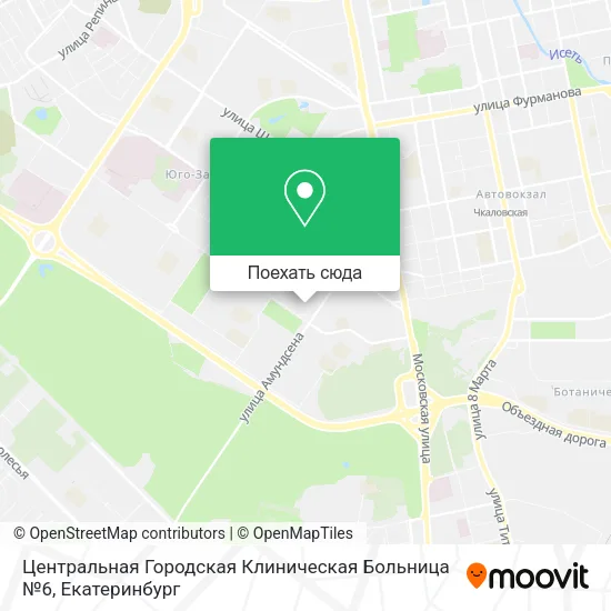 Карта Центральная Городская Клиническая Больница №6