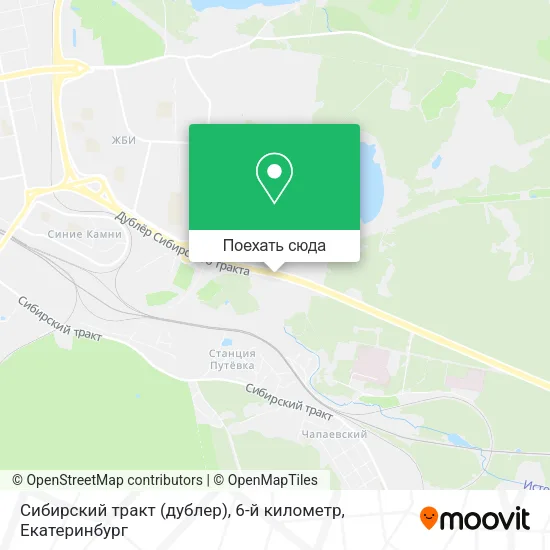 Карта Сибирский тракт (дублер), 6-й километр
