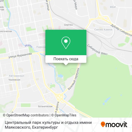 Карта Центральный парк культуры и отдыха имени Маяковского