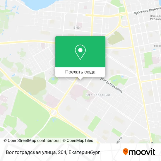 Карта Волгоградская улица, 204