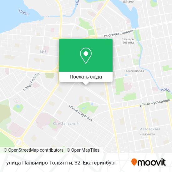 Карта улица Пальмиро Тольятти, 32