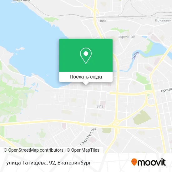 Карта улица Татищева, 92