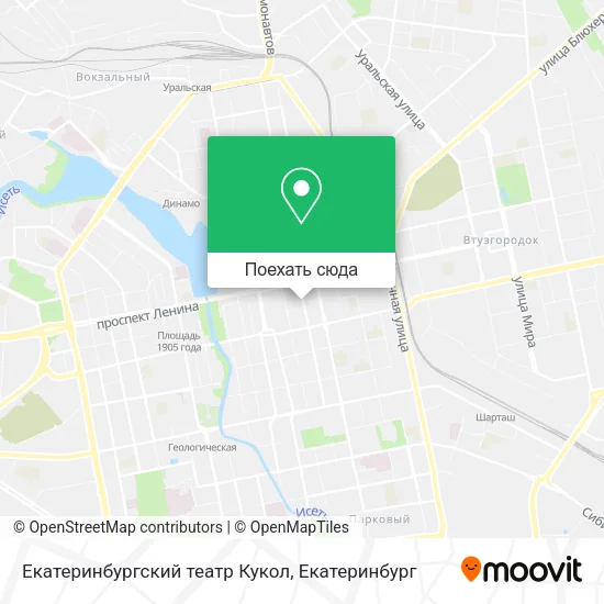 Карта Екатеринбургский театр Кукол
