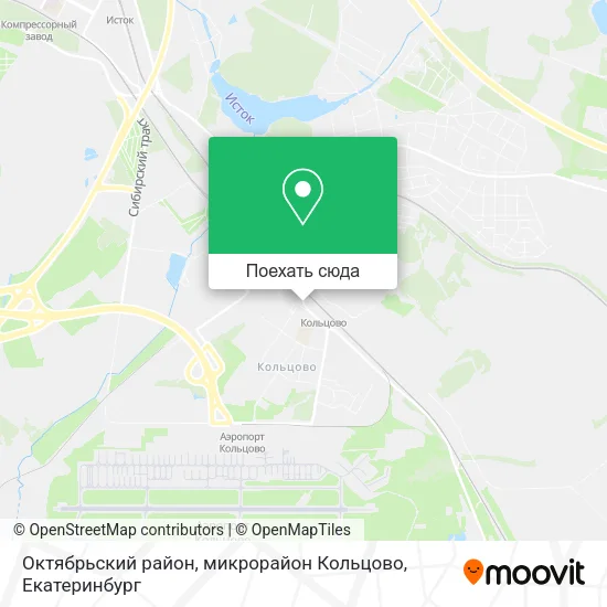 Карта Октябрьский район, микрорайон Кольцово