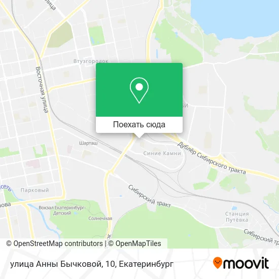 Карта улица Анны Бычковой, 10