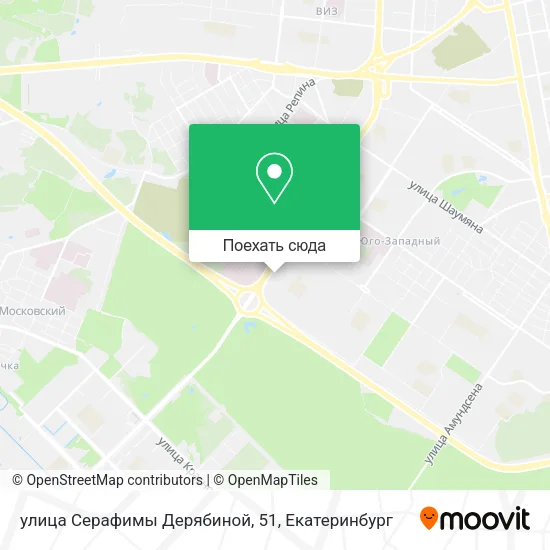 Карта улица Серафимы Дерябиной, 51