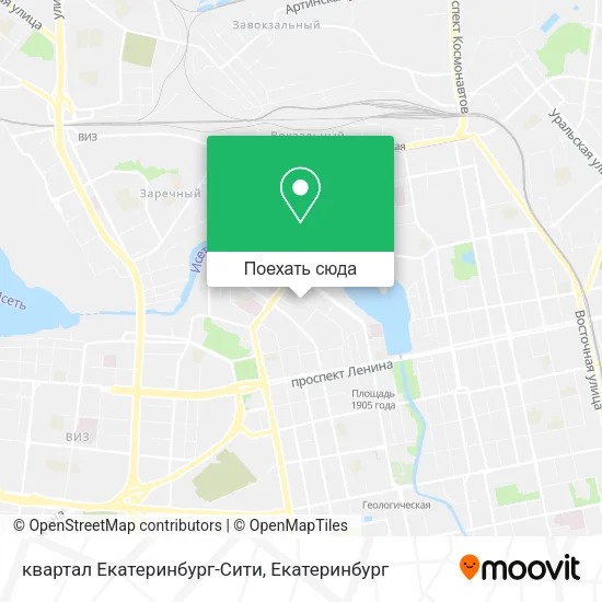 Карта квартал Екатеринбург-Сити