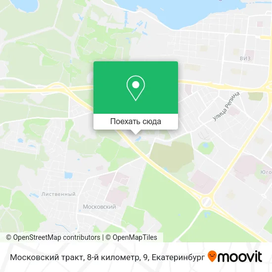 Карта Московский тракт, 8-й километр, 9