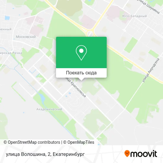 Карта улица Волошина, 2