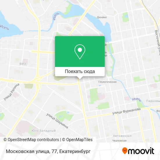Карта Московская улица, 77