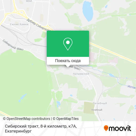 Карта Сибирский тракт, 8-й километр, к7А